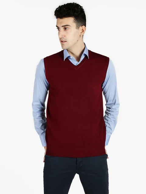 Knit vest Bordeaux-in Vests & Waistcoats from Men's Clothing on ...