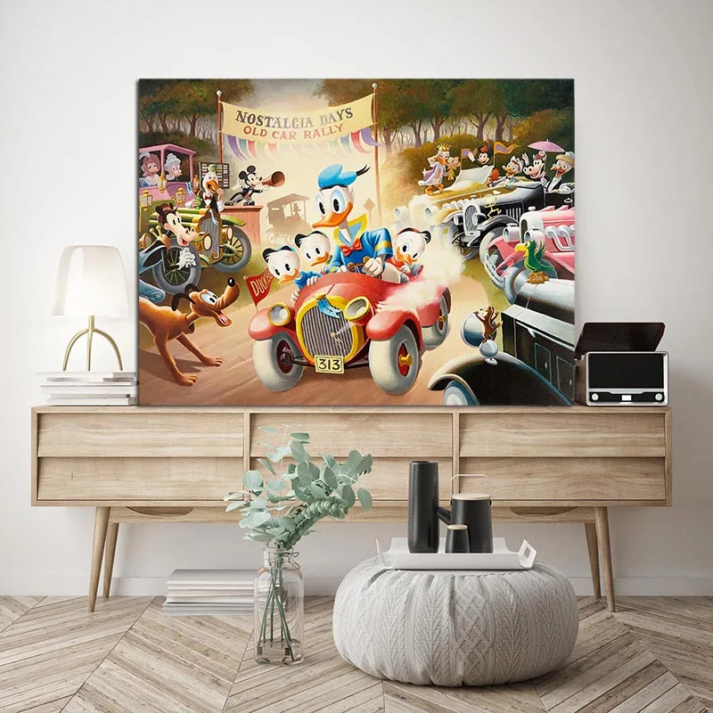 

As Obras Completas De Carl Barks Canvas Scrooges McDuckes Painting Oil Print Poster Wall Art Picture for Living Room Home Decor