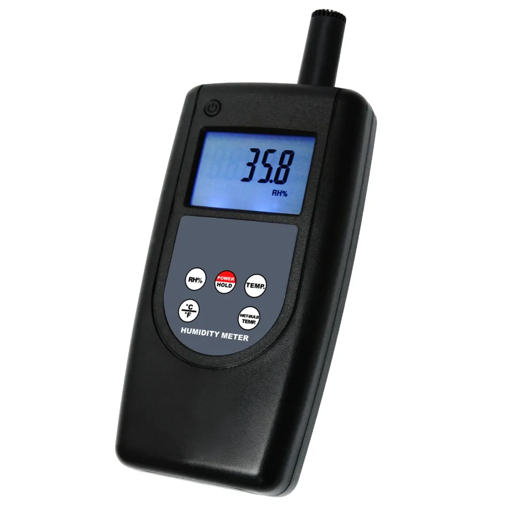 

Digital Humidity Temperature Meter Tester Indoor Outdoor, 10~95%RH Temp -10~60degC (14~140degF) Handheld Air Thermo-Hygrometer