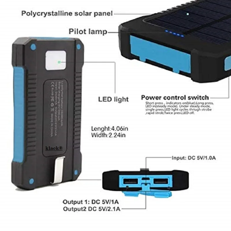  Banco de energía SOLAR Bateria Externa Extra Carga Mejor Bateria Portatil Mercado banco de Energia 