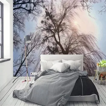 

Large living room sunny forest wall professional production mural factory wholesale wallpaper mural poster photo wall