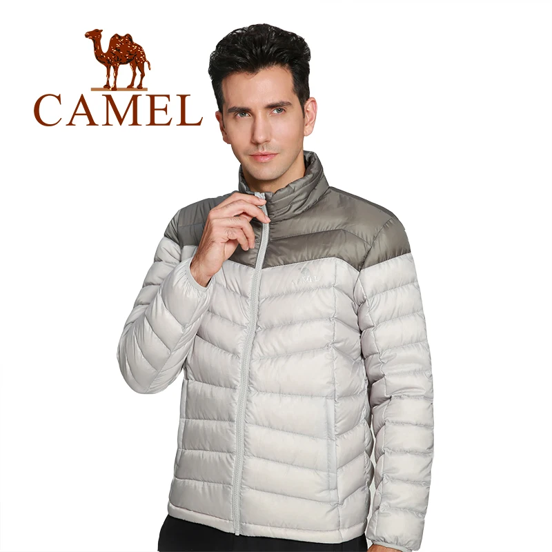CAMEL/мужской пуховик; модный цвет; ветронепроницаемая теплая спортивная повседневная куртка с равномерным заполнением 90% белого утиного пуха