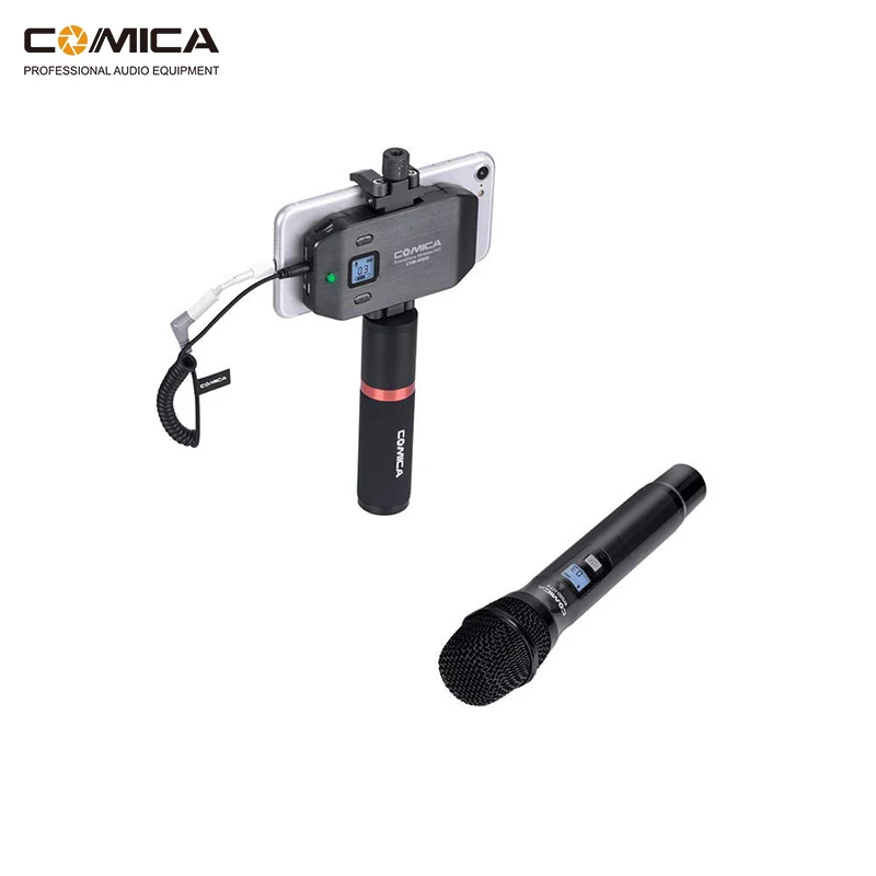 US $143.65 Comica CvmWs50h MultiChannels Smartphone Wireless Microphone With HandHeld Transmitter 6 Channels 60m Working Distance