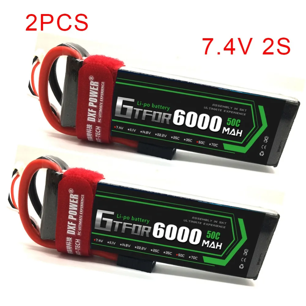 GTFDR Lipo аккумулятор 1S 2S 3S 4S 3,7 V 7,4 V 11,1 V 14,8 V 6000mAh 50C жесткий чехол T TRX XT60 AKKU для TRX4 1/10 автомобильный Дрон