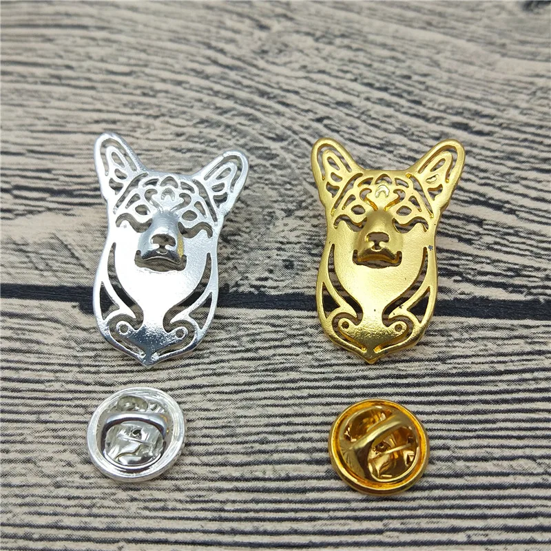 

New Pembroke Welsh Corgi Brooches and Pins Trendy Animal Metal Suit Brooches Men Fashion Pet Jewellery