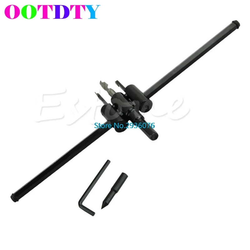 

OOTDTY Metal Wood Circle Cutter Kit Hole Saw Drill Bit 30mm-300mm Adjustable DIY Tool APR3_10