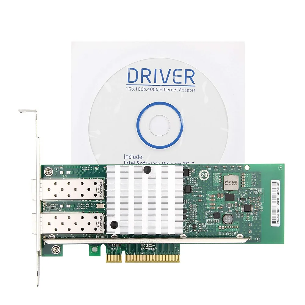 10Gtek для Intel E10G42BTDA 82599ES чип 10GbE Ethernet конвергентный сетевой адаптер X520 DA2/X520 SR2 PCI E X8 2
