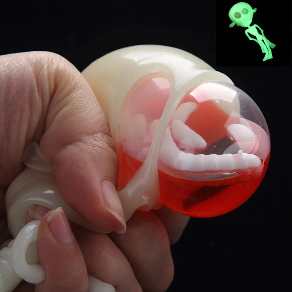 

New Halloween Skull Toys Tricky Vent Luminous Funny Novelty Toy Create Gift