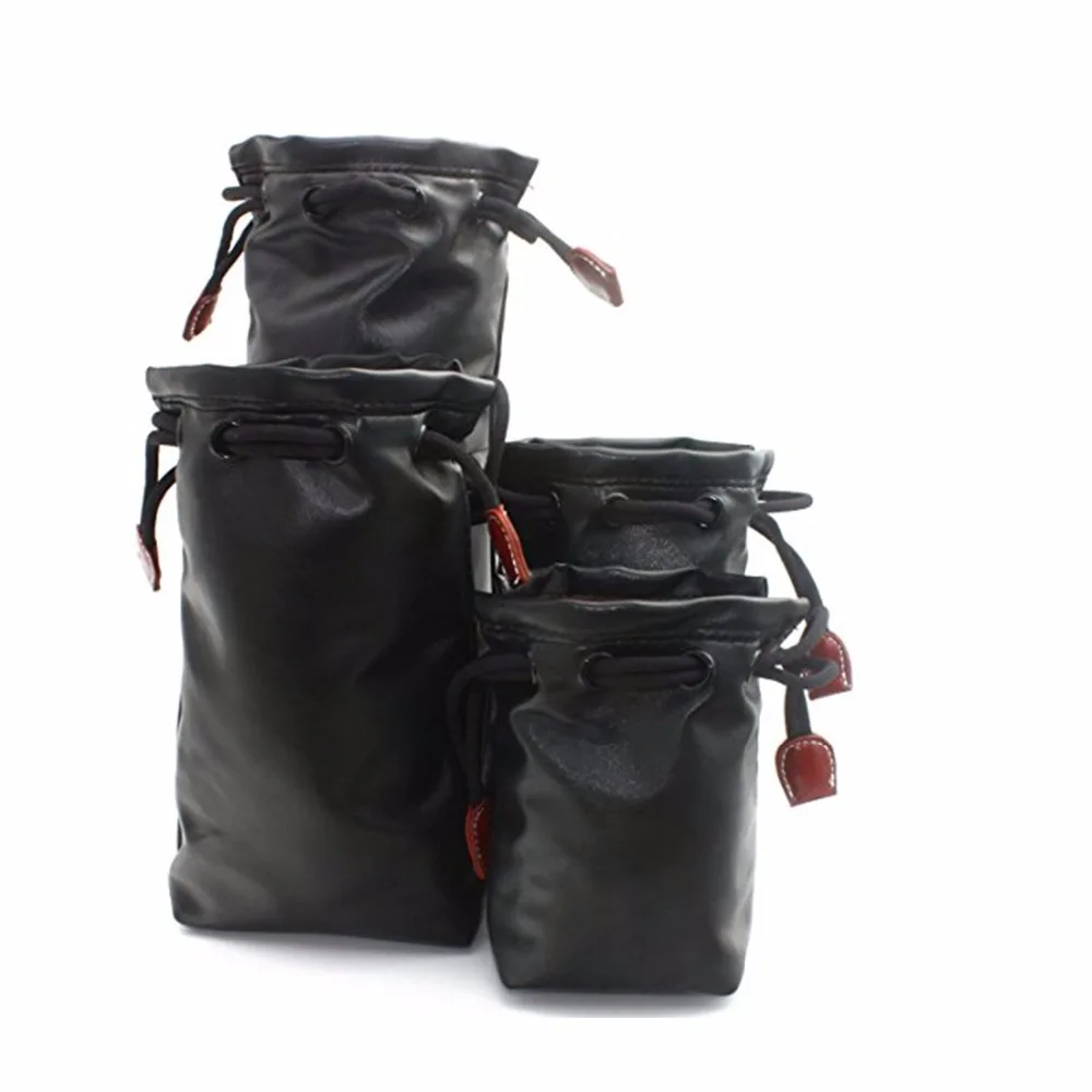 Soft Shockproof Protective Camera Lens Bag Pouch Cover for SONY Nikon Canon Fuji Olympus PU LENS Bag S/M/L/XL best camera bag