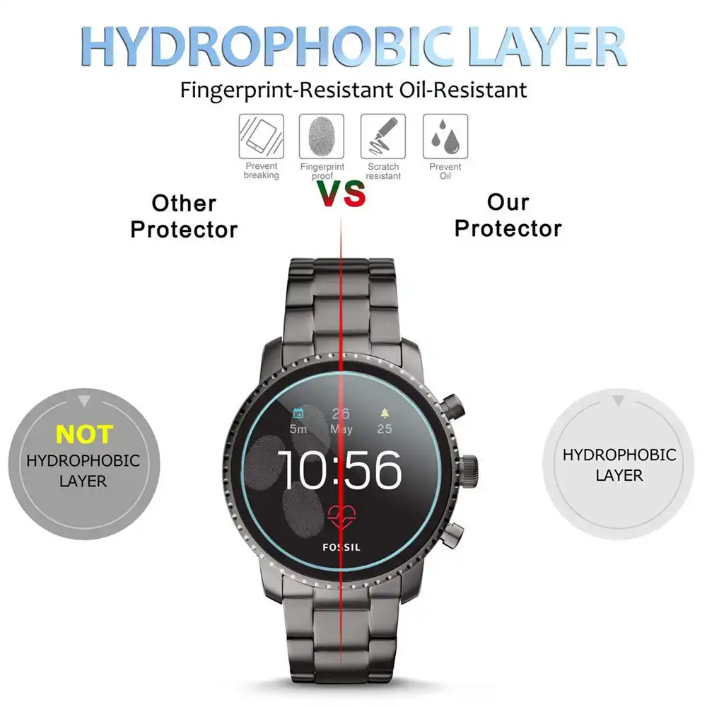 fossil gen 4 smartwatch tempered glass