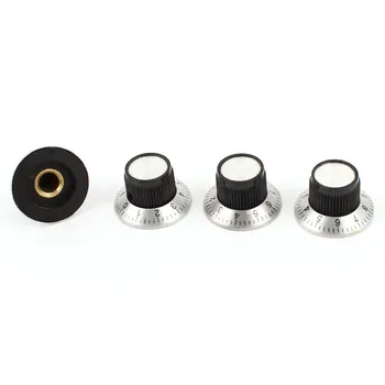 

UXCELL 4 X Potentiometer Switch Pot Metal Knob W 0-9 Scale Counting Dial For 6Mm Shaft Rotary Cap Knob Potentiometer Switches