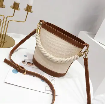 

Women's small bag summer vintage handbag brief women's fashion casual shoulder messenger bucket bag t-56985