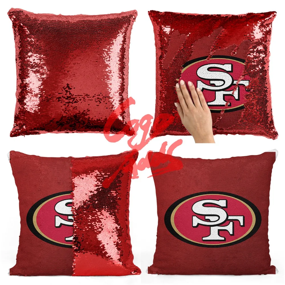 San Francisco 49ers декоративные подушки Реверсивные Русалка блесток чехол для подушки Прямая поставка