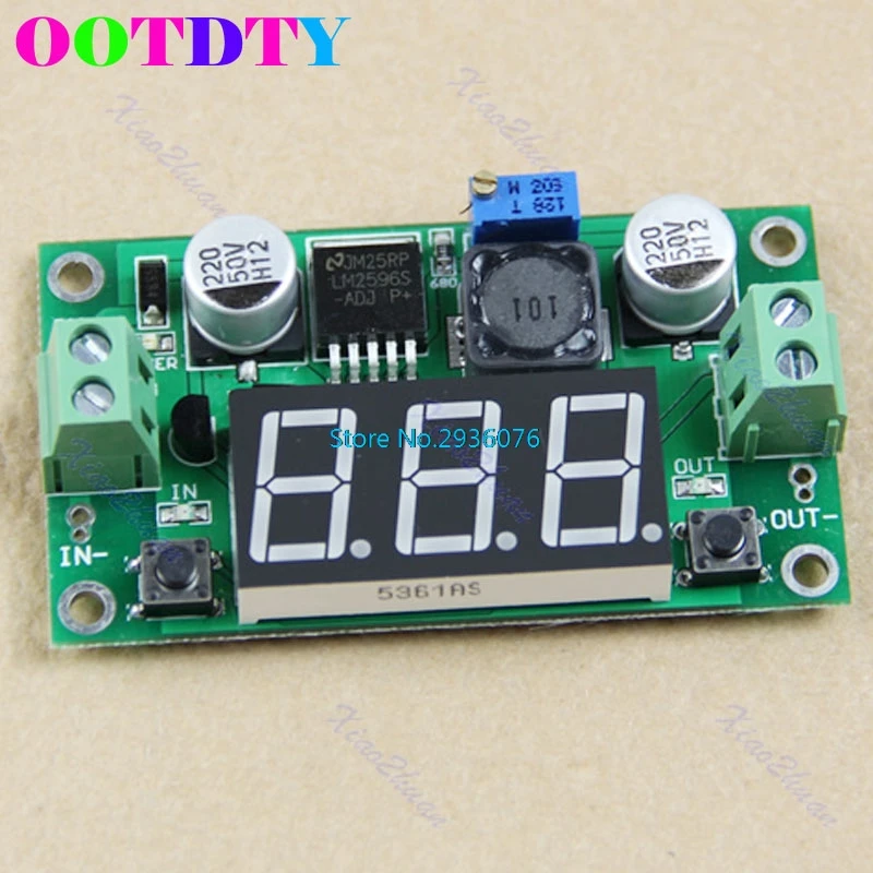 

DC-DC LM2596 Voltage Regulator + Led Voltmeter Buck Step Down Converter Module APR19_35