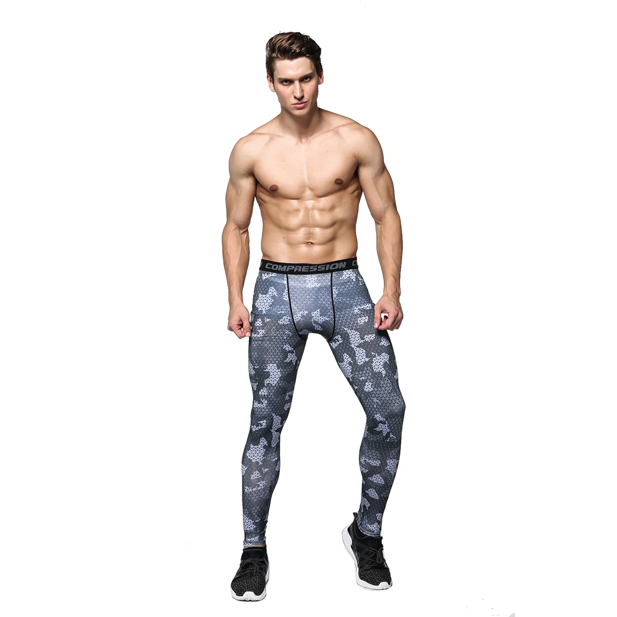 Detector Mens Compression Shirt Pants Set Bodybuilding Tight Long Sleeves Shirts Leggings Sport Suit Workout Fitness Sportswear 13