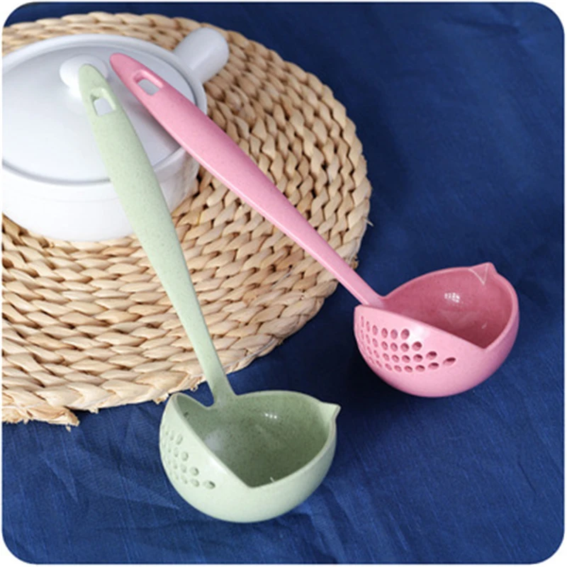 B821 thickened plastic handle large spoon dual purpose Hot pot spicy