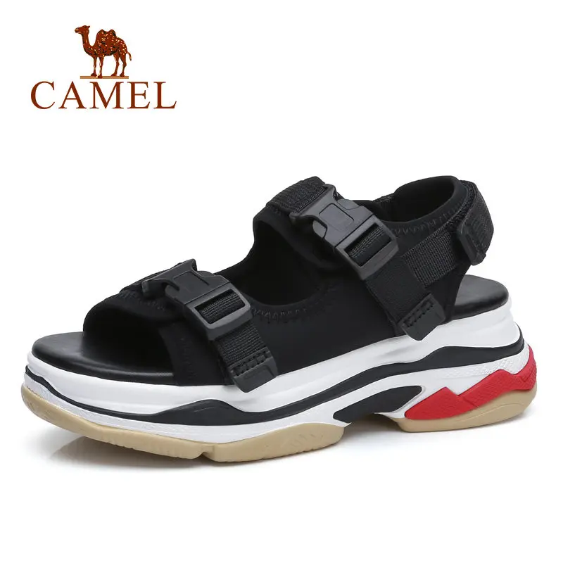 CAMEL/повседневные сандалии на высокой платформе с пряжкой дышащая обувь плоской