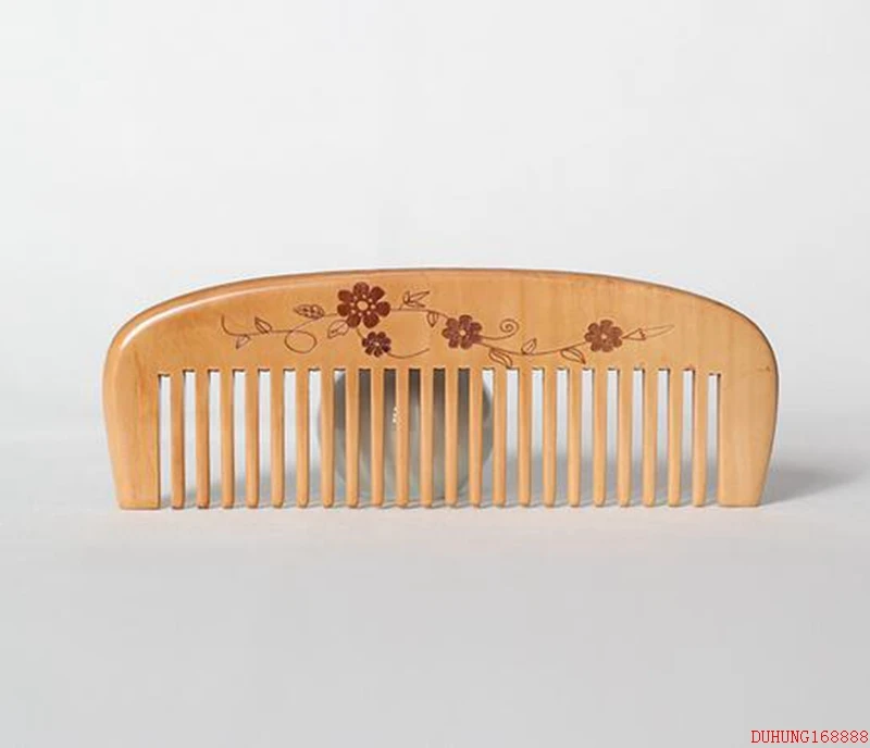US $220.00 200pcslot Wholesale new fine peach comb combs health care wood comb lettering 6953