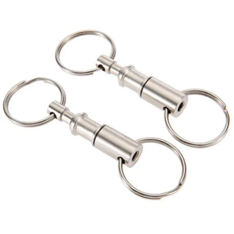 

Hot 2pcs Outdoor Tactical Backpack EDC Key Ring Carabiner Climbing Letters Double Key Ring Padlock Keychain