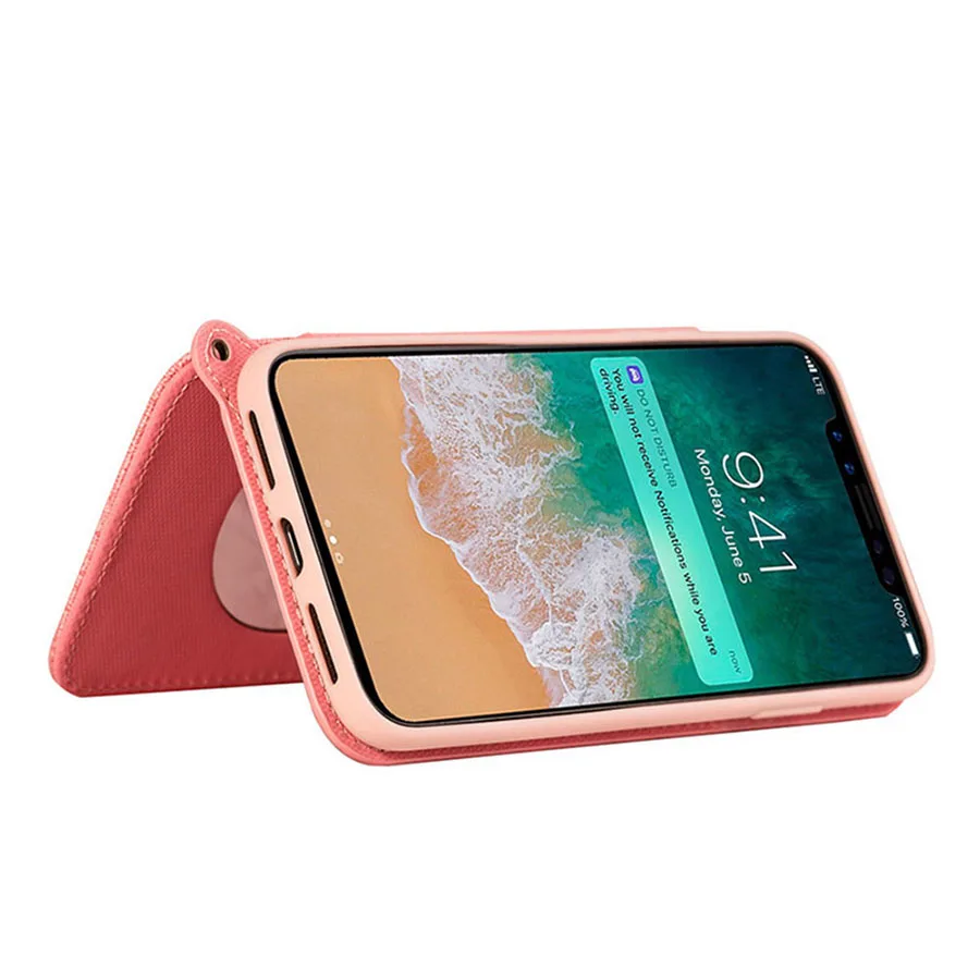 Mirror Phone Case for iPhone X Women Girls Make Up Mirror Case for iPhone X 6 S 7 8 Plus Shockproof Protective Case Stand Cover (21)