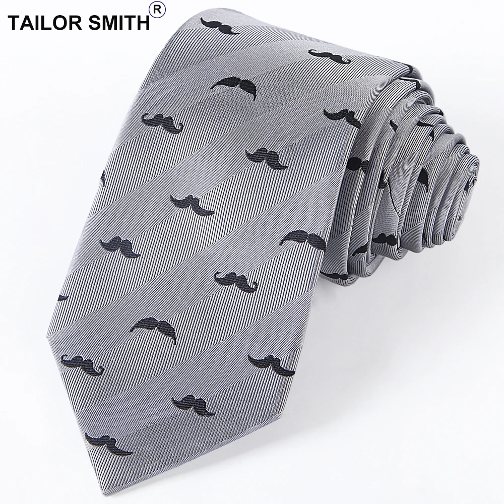 Tailor Smith Silk Funny Beard Necktie Luxury Fashion