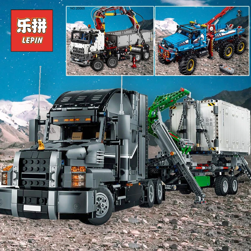 

Lepin City RC Trucks 20005 Technic Big Mack Truck 20076 Model Building Blocks Heavy Construction Vehicles 20056 Legoings 42078