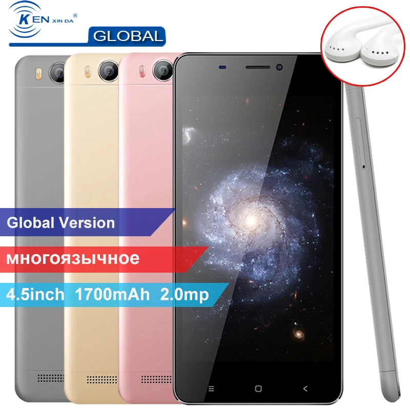 Suficiente inventario 3G desbloqueado Kenxinda V6 Smartphone 4,5 pulgadas Android 7,0 Quad Core 1G + 8G 1700 mAh teléfono móvil Celular Suficiente inventario 3G desbloqueado Kenxinda V6 Smartphone 4,5 pulgadas Android 7,0 Quad Core 1G + 8G 1700 mAh teléfono móvil Celular