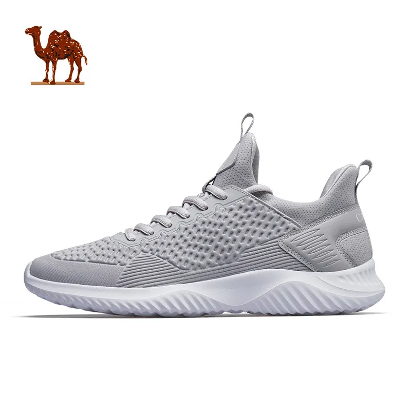 CAMEL Running Shoes Men Women Sneaker Gym Lightweight Stability Anti-slip Shock-Absorben Sport Breathable Hard-Wearing Outdoor - Цвет: Gray Male