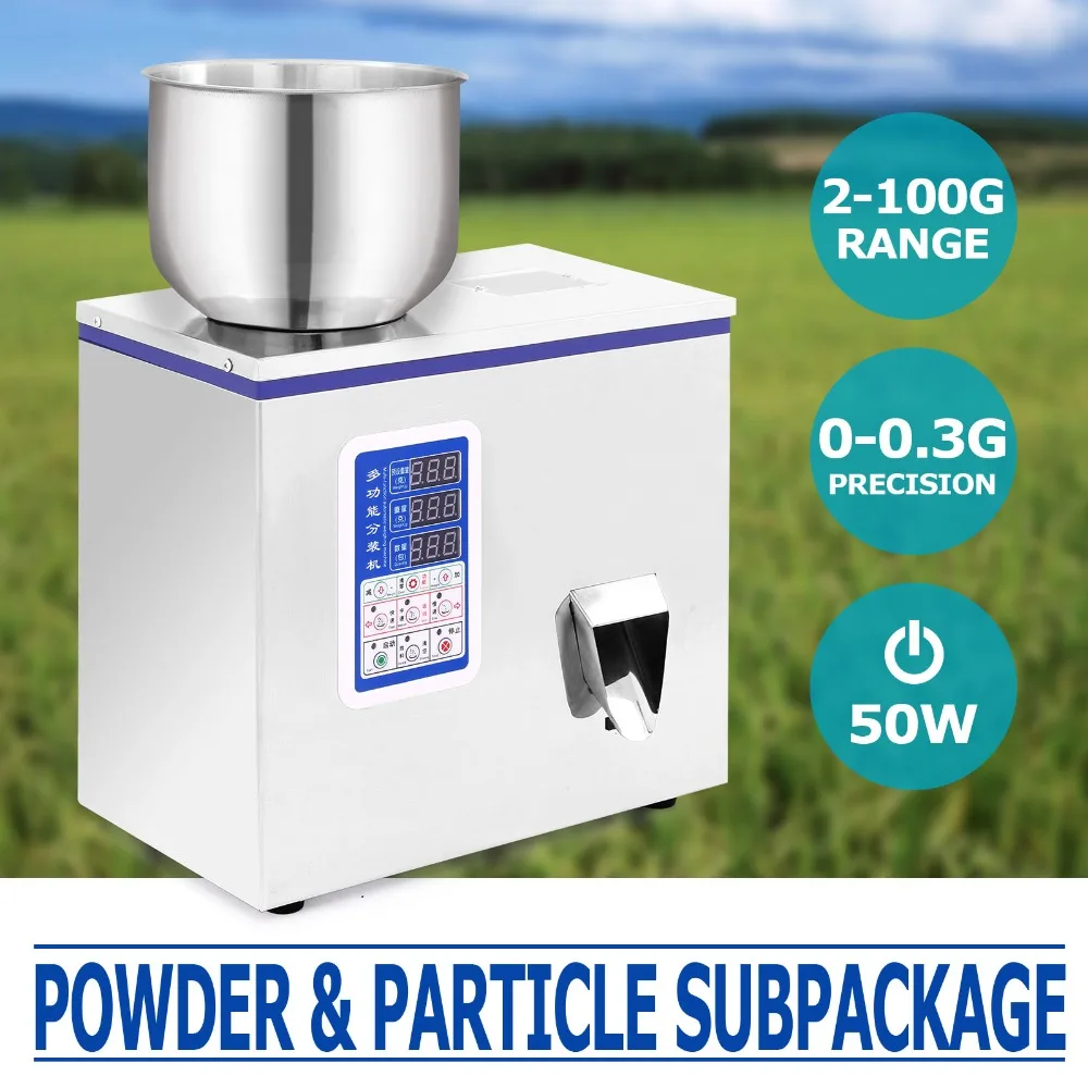 

EU FREE SHIPPING New 100g Small Automatic Particle Subpackage Machine Weighing Filling Device