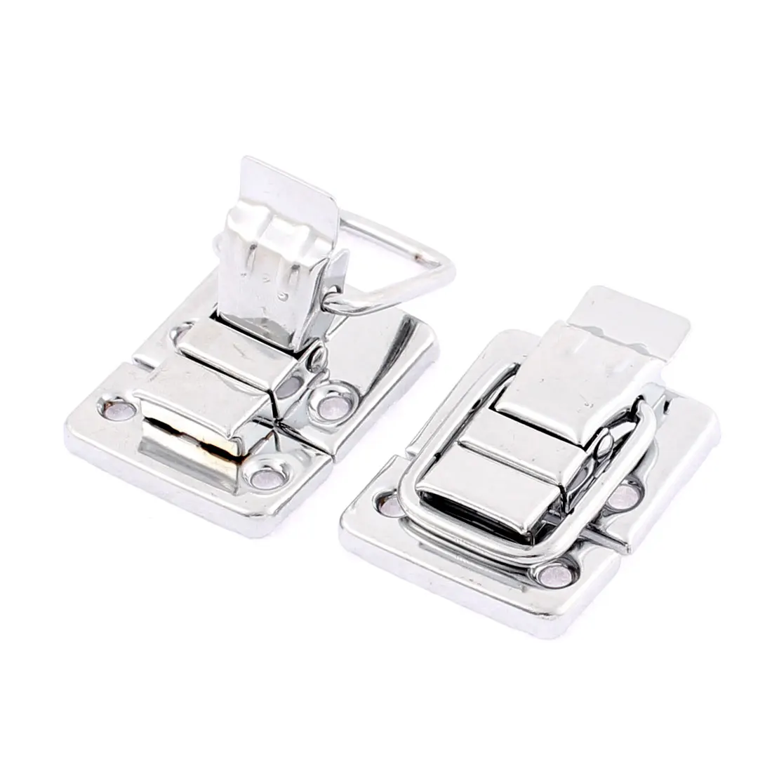 

UXCELL 2Pcs/lot M3 Hole Chest Box Case Suitcase Trunk Toggle Latch Catch Clasp with Pulling Force 36 x 30 x 9mm Silver Tone