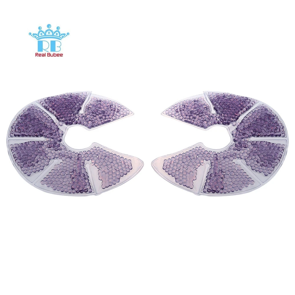

RealBubee 2pcs Breast Care Cold Compress Pad Mummy 3 in 1 BPA Free Pregnancy Lactation Ablactation Hot Cold Breast Therapy Pack