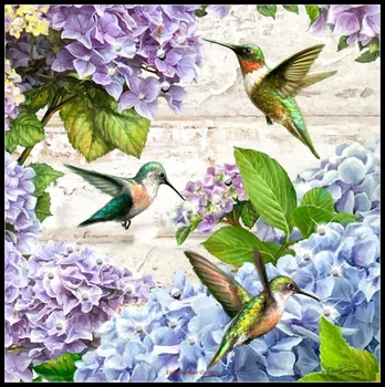 

Embroidery Counted Cross Stitch Kits Needlework - Crafts 14 ct DMC Color DIY Arts Handmade Decor - Hummingbirds 5