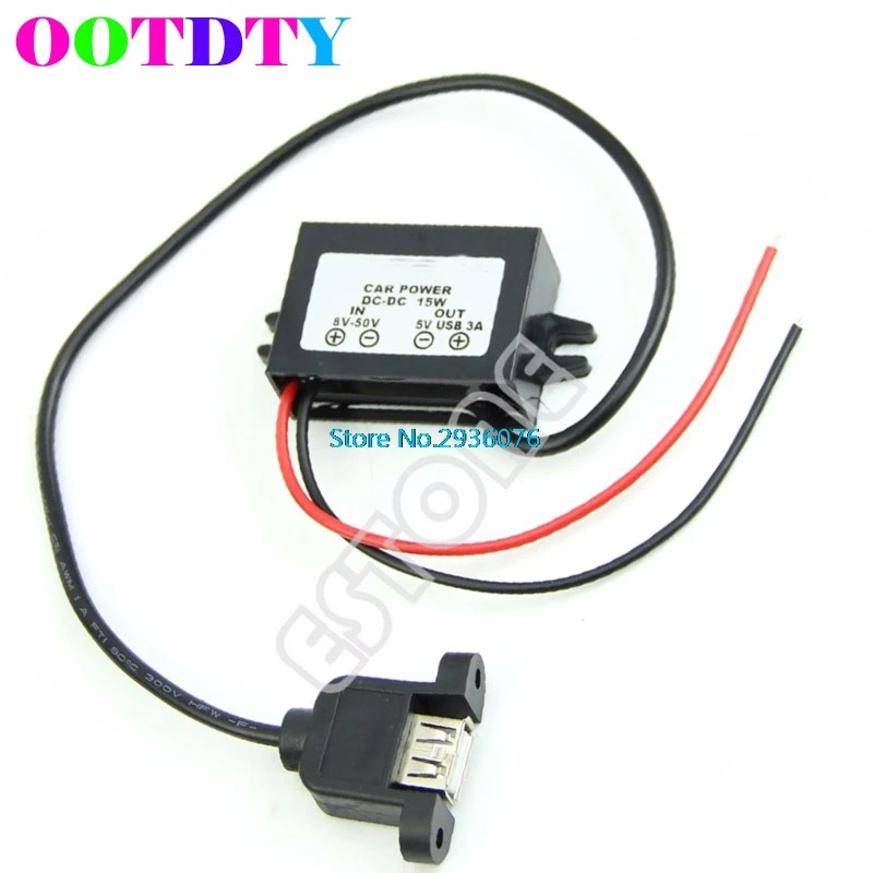 

DC-DC 8-50v to 5V 3A 15W USB OUTPUT buck Converter step down power Module APR18