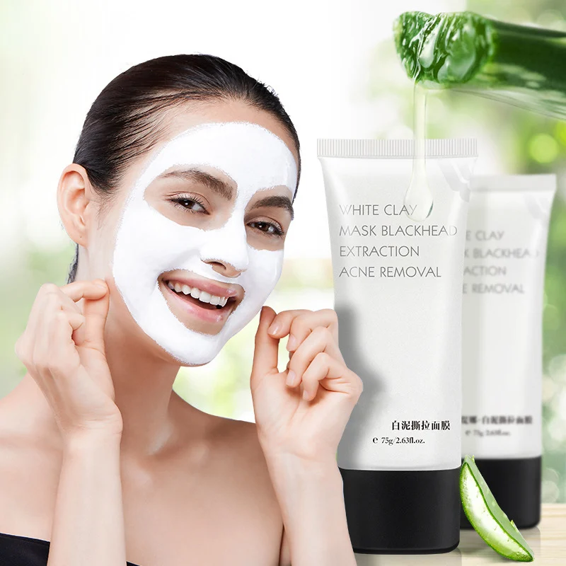 

Blackhead Mask Removal Face Mask White Clay Deep Cleansing Blackhead Whitening Cream Acne Treatments Peel Off Mask for the Face
