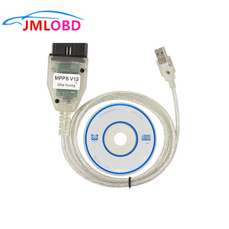

ECU MPPS V13.02 Firmware V13 v16 Chip Tuning 12V OBD2 Diagnostic Scanner Cable USB Port OBDII Connector Adapter