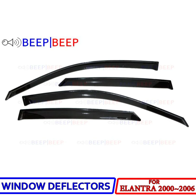 Car window deflectors for Hyundai Elantra XD 2000~2006 sedan car wind deflector guard rain vent sun visor styling accessories