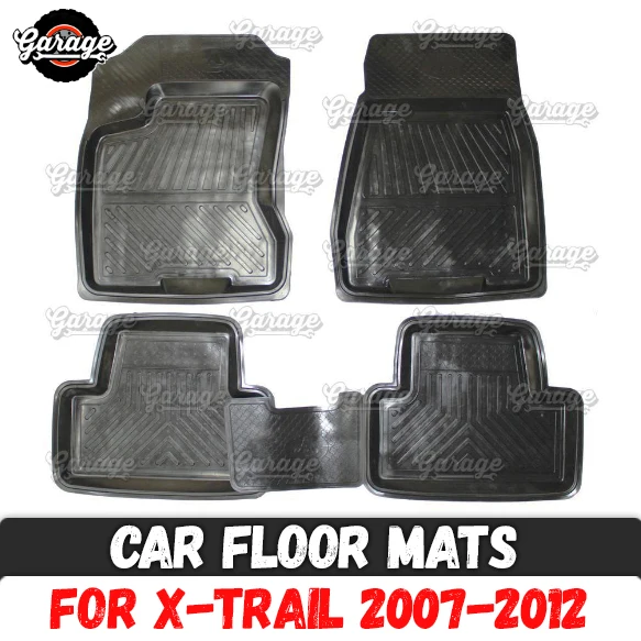 

Car floor mats for case for Nissan X-Trail 2007-2012 rubber 1 set / 4 pcs or 2 pcs accessories protect of carpet decoration