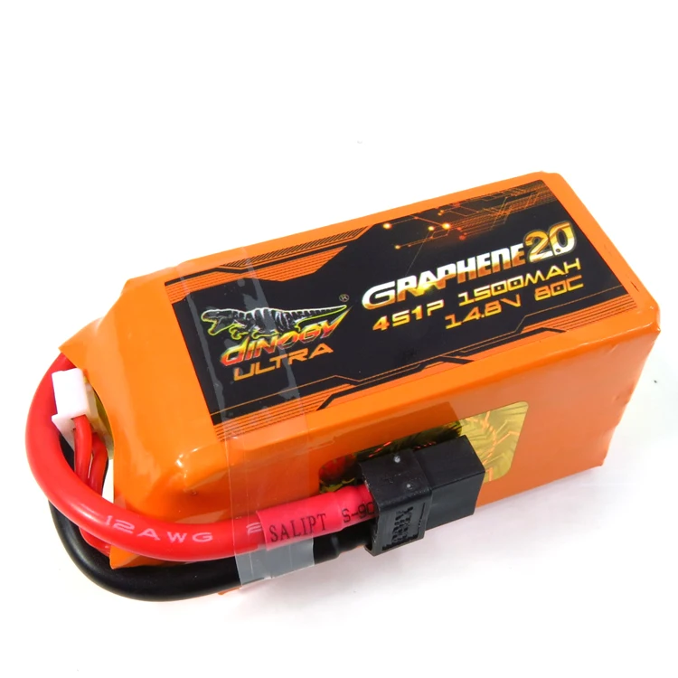 

GIANT POWER DINOGY ULTRA GRAPHENE 2.0 LC-4S1500XTU 14.8V 4S 1500mah 80C Li-po Battery With XT60 Plug For RC FPV Racing