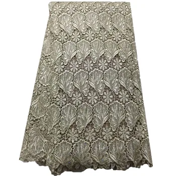 

2018 High quality nigerian lace net lace or African tulle mesh lace fabric white pattern cord lace for party wedding A912-2