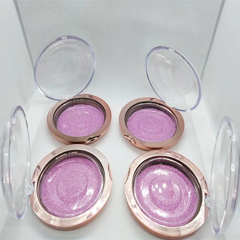 50pcs Round 1-Pair Eyelash Case for Strip False Eyelashes Cute Cases for Girl Lash Makeup Tool Free Customize Logo Free DHL