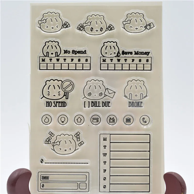 

Mo' Money Mo' Dumpling Transparent Clear Silicone Stamp/Seal for DIY scrapbooking/photo album Decorative clear stamp shee FXL006