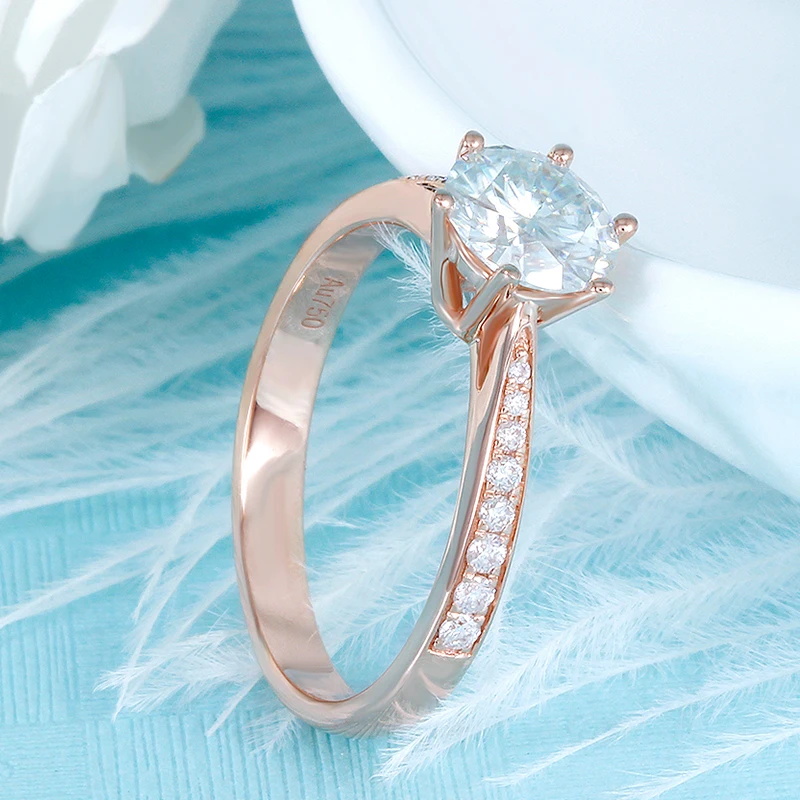 moissanite rose gold emgagement ring (3)