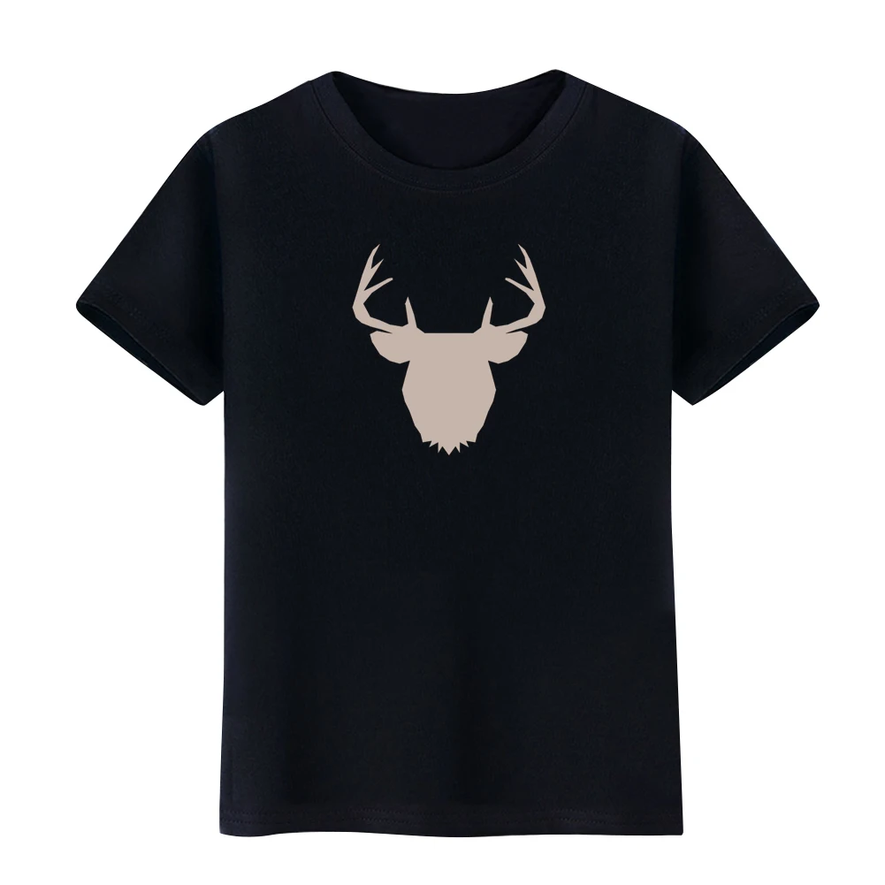 Brand Men T shirt Cotton Print T Shirt Moose Head Short Sleeve Tshirt