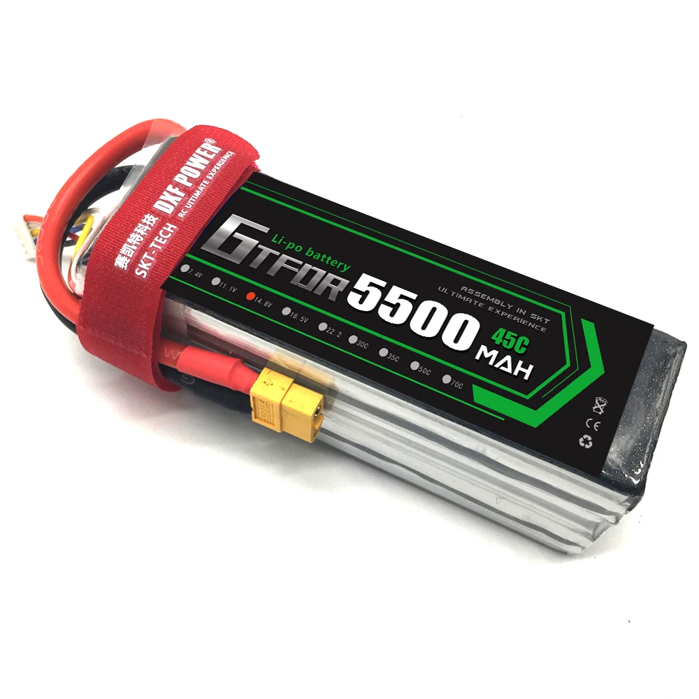 Аккумулятор GTFDR 14 8 в 5500 мА · ч 45C Max 90C Lipo 4S для радиоуправляемых грузовиков