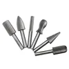 6pcs Carbide Cutter Rotary Burr Set CNC Engraving Bit Rotary File Bur Burr Grinding Shank 6mm 1/4