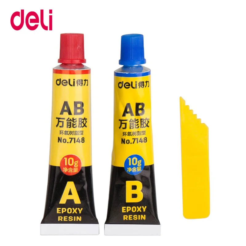 Deli Liquid Glue Set 502 Super Instant AB Glue Quick-drying Adhesive Strong Office School Supplies