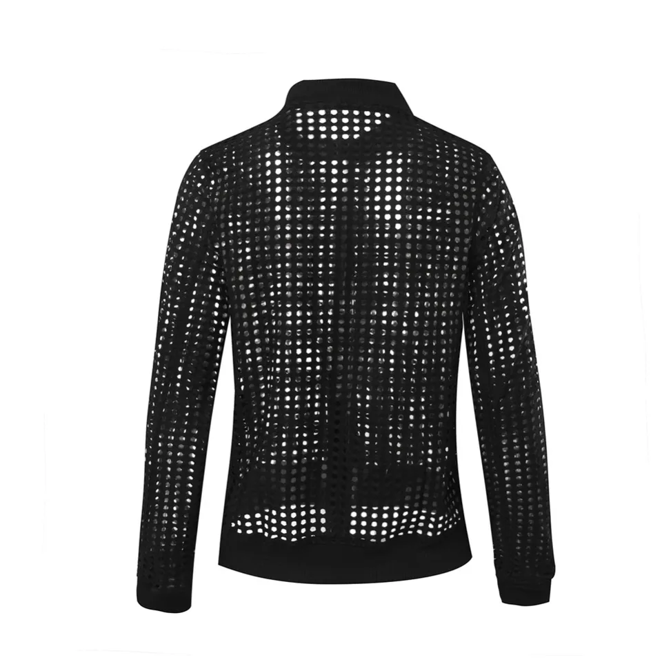 black athletic zip up