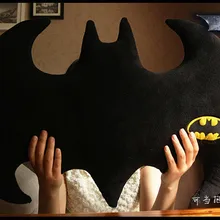 45x30 см сплошной черный Бэтмен Подушка Диван летучая мышь подушка задняя подушка автомобиль подарок мягкая игрушка