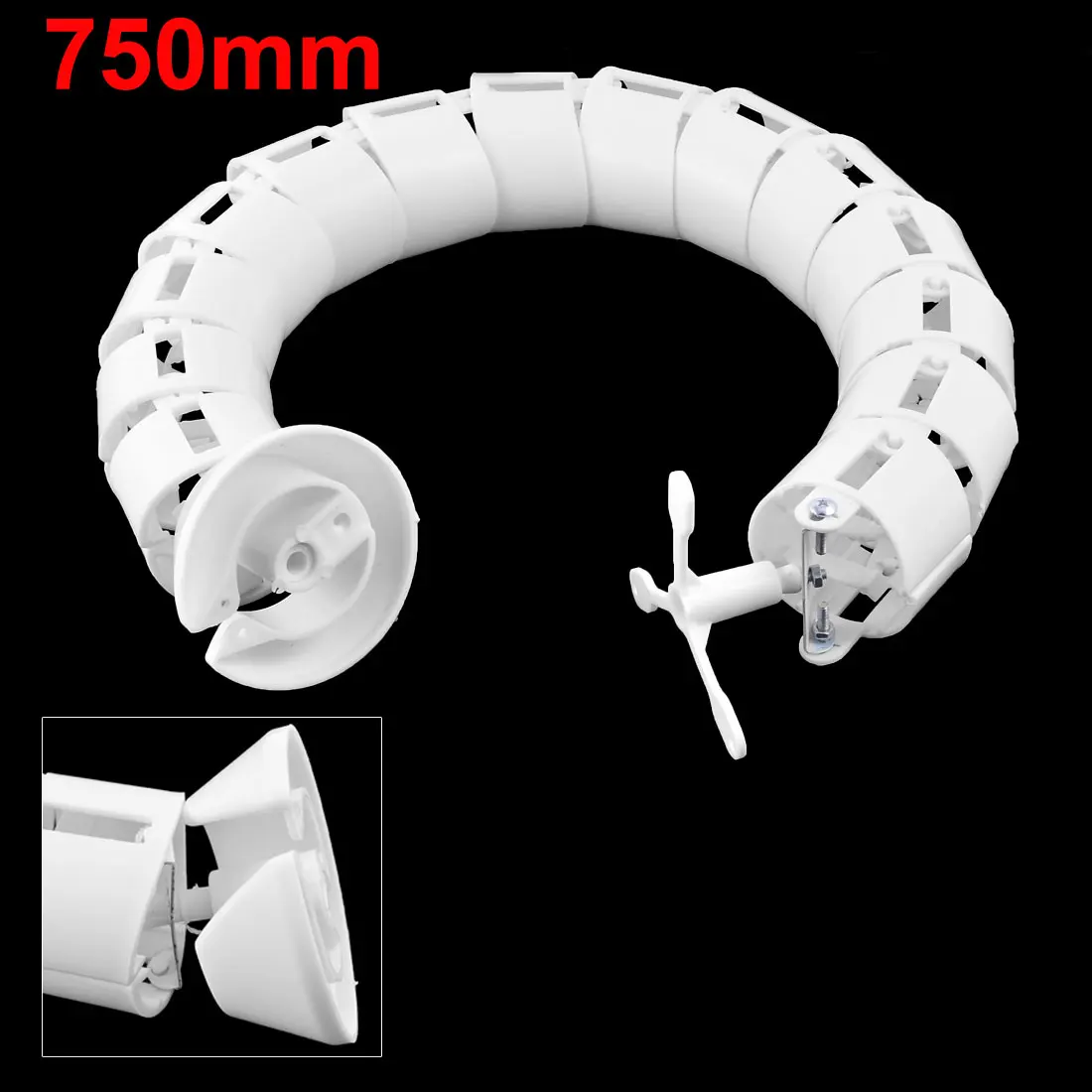 

UXCELL 2.5 Inch Computer Desk Cable Wires Pipe Spiral Wrap Organizer White