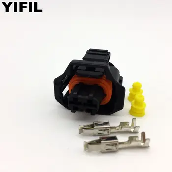 

100pcs/lot 2 Pin/Way Sealed Auto Wire Harness Connector Plug With Terminal For Bosch 192849806 1928300599
